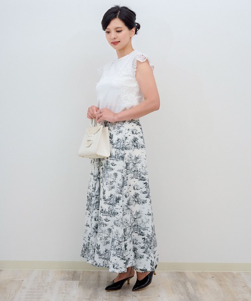 冷感レース袖リブトップス(マタニティ/授乳対応)（マタニティウェア/グッズ）｜SweetMommy（スウィートマミー）