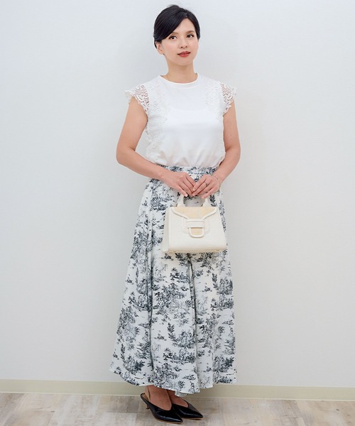 冷感レース袖リブトップス(マタニティ/授乳対応)（マタニティウェア/グッズ）｜SweetMommy（スウィートマミー）