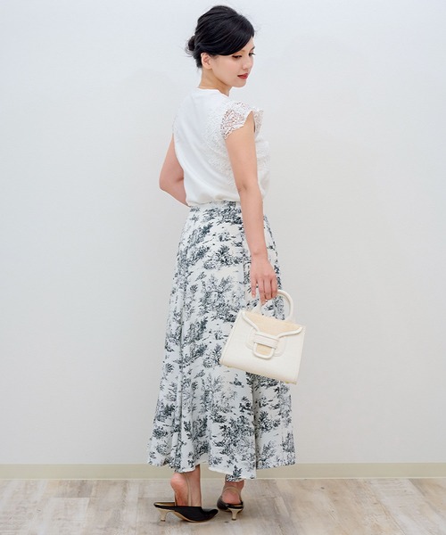 冷感レース袖リブトップス(マタニティ/授乳対応)（マタニティウェア/グッズ）｜SweetMommy（スウィートマミー）