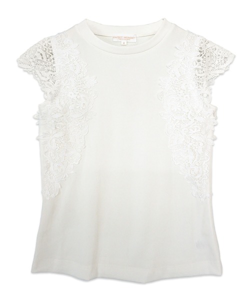 冷感レース袖リブトップス(マタニティ/授乳対応)（マタニティウェア/グッズ）｜SweetMommy（スウィートマミー）