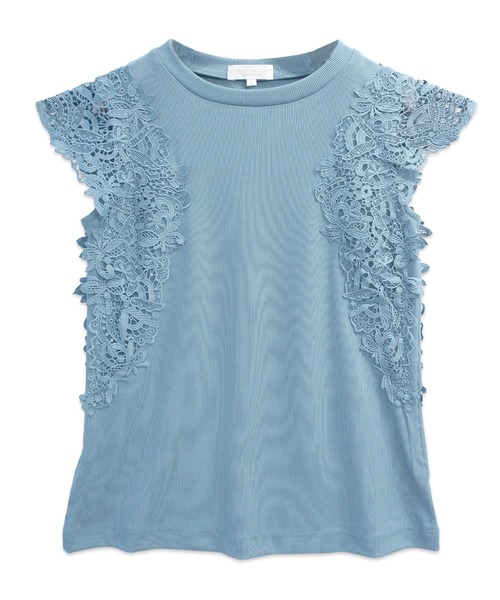 冷感レース袖リブトップス(マタニティ/授乳対応)（マタニティウェア/グッズ）｜SweetMommy（スウィートマミー）