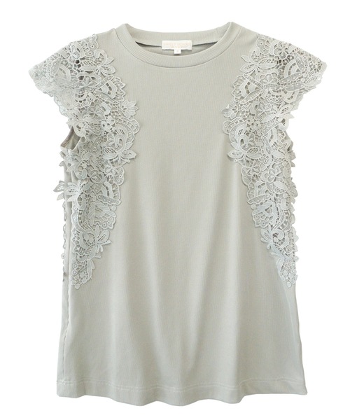 冷感レース袖リブトップス(マタニティ/授乳対応)（マタニティウェア/グッズ）｜SweetMommy（スウィートマミー）