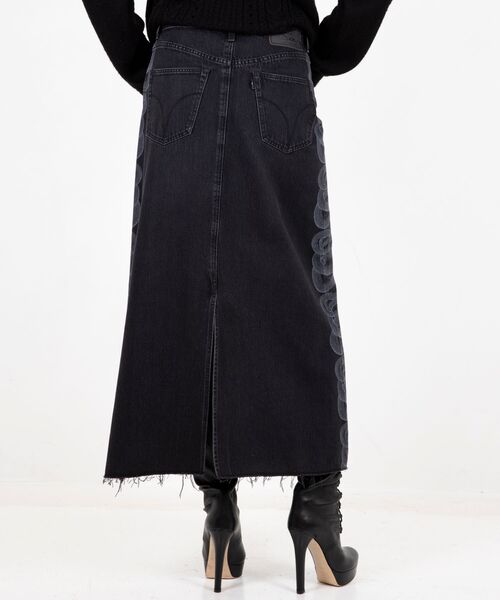 ヒステリックグラマー 蛇柄 スネーク パイソン ダメージ デニムミニスカートXS ヒステリックグラマー 蛇柄 スネーク パイソン ダメージ デニムミニ