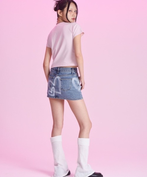 Midnight Move(ミッドナイトムーブ)の「Midnight Move/ツーラブT 2965837(Tシャツ/カットソー・レディース・ライトブルー/ホワイト/ピンク・FREE)」の11枚目の写真