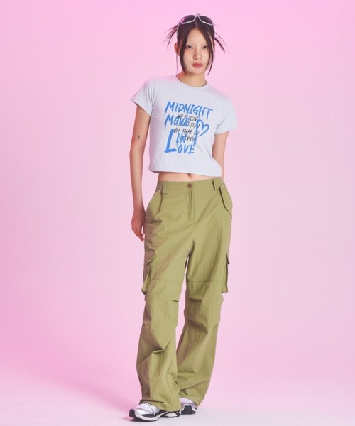 Midnight Move(ミッドナイトムーブ)の「Midnight Move/ツーラブT 2965837(Tシャツ/カットソー・レディース・ライトブルー/ホワイト/ピンク・FREE)」の14枚目の写真