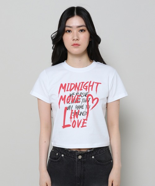 Midnight Move(ミッドナイトムーブ)の「Midnight Move/ツーラブT 2965837(Tシャツ/カットソー・レディース・ライトブルー/ホワイト/ピンク・FREE)」の20枚目の写真