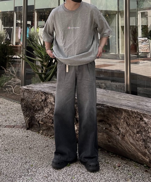 CALLNE（カルネ）の「【CALLNE】1Tuck Wide Straight Deinm / 1タックワイドストレートデニム（12.8oz）（デニムパンツ・メンズ・オフホワイト/ブラック系/ブラック/ブラック系1/ブルー/ブルー系1/ライトグレー・L/M/S）」の8枚目の写真