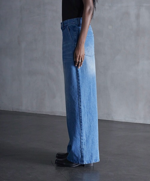 CALLNE】1Tuck Wide Straight Deinm / 1タックワイドストレート