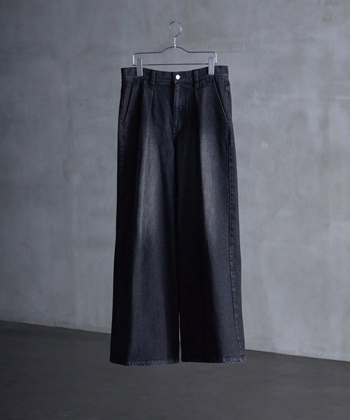 CALLNE（カルネ）の「【CALLNE】1Tuck Wide Straight Deinm / 1タックワイドストレートデニム（12.8oz）（デニムパンツ・メンズ・オフホワイト/ブラック系/ブラック/ブラック系1/ブルー/ブルー系1/ライトグレー・L/M/S）」の19枚目の写真