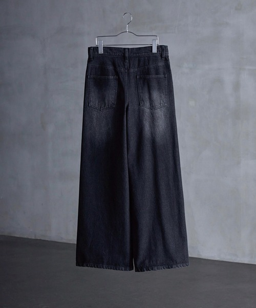 CALLNE（カルネ）の「【CALLNE】1Tuck Wide Straight Deinm / 1タックワイドストレートデニム（12.8oz）（デニムパンツ・メンズ・オフホワイト/ブラック系/ブラック/ブラック系1/ブルー/ブルー系1/ライトグレー・L/M/S）」の20枚目の写真