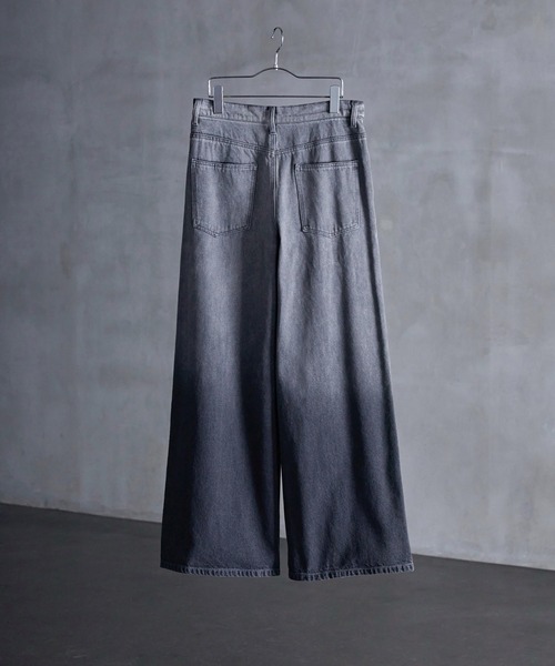 CALLNE（カルネ）の「【CALLNE】1Tuck Wide Straight Deinm / 1タックワイドストレートデニム（12.8oz）（デニムパンツ・メンズ・オフホワイト/ブラック系/ブラック/ブラック系1/ブルー/ブルー系1/ライトグレー・L/M/S）」の22枚目の写真