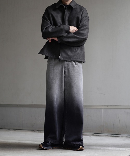 CALLNE(カルネ)の「【CALLNE】1Tuck Wide Straight Deinm / 1タックワイドストレートデニム(12.8oz)(デニムパンツ・メンズ・オフホワイト/ブラック系/ブラック/ブラック系1/ブルー/ブルー系1/ライトグレー・L/M/S)」の21枚目の写真
