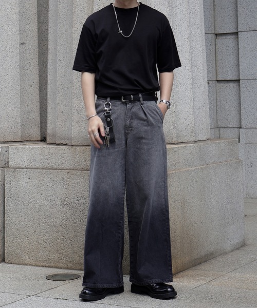 CALLNE(カルネ)の「【CALLNE】1Tuck Wide Straight Deinm / 1タックワイドストレートデニム(12.8oz)(デニムパンツ・メンズ・オフホワイト/ブラック系/ブラック/ブラック系1/ブルー/ブルー系1/ライトグレー・L/M/S)」の22枚目の写真