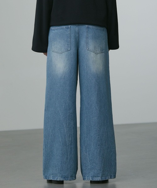 CALLNE】1Tuck Wide Straight Deinm / 1タックワイドストレート