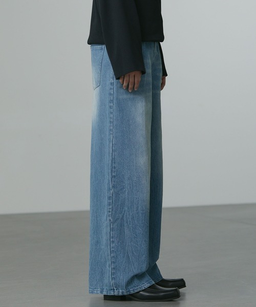 CALLNE】1Tuck Wide Straight Deinm / 1タックワイドストレート