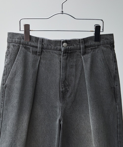 CALLNE】1Tuck Wide Straight Deinm / 1タックワイドストレートデニム