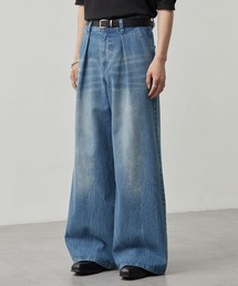 CALLNE（カルネ）の「【CALLNE】1Tuck Wide Straight Deinm / 1タックワイドストレートデニム（12.8oz）（デニムパンツ）」