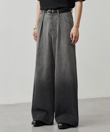 CALLNE（カルネ）の「【CALLNE】1Tuck Wide Straight Deinm / 1タックワイドストレートデニム（12.8oz）（デニムパンツ）」