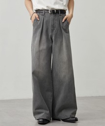 CALLNE（カルネ）の「【CALLNE】1Tuck Wide Straight Deinm / 1タックワイドストレートデニム（12.8oz）（デニムパンツ）」