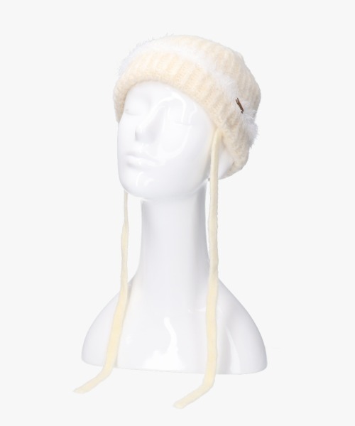 kaorinomori（カオリノモリ）の「kaorinomori  アールニット シャルル（ニットキャップ/ビーニー・レディース・ダークグレー/パープル/ホワイト・FREE）」の12枚目の写真