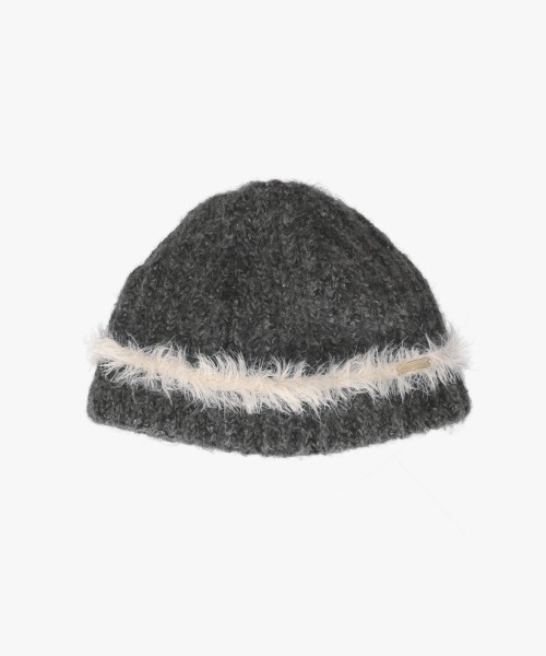 kaorinomori（カオリノモリ）の「kaorinomori  アールニット シャルル（ニットキャップ/ビーニー・レディース・ダークグレー/パープル/ホワイト・FREE）」の20枚目の写真