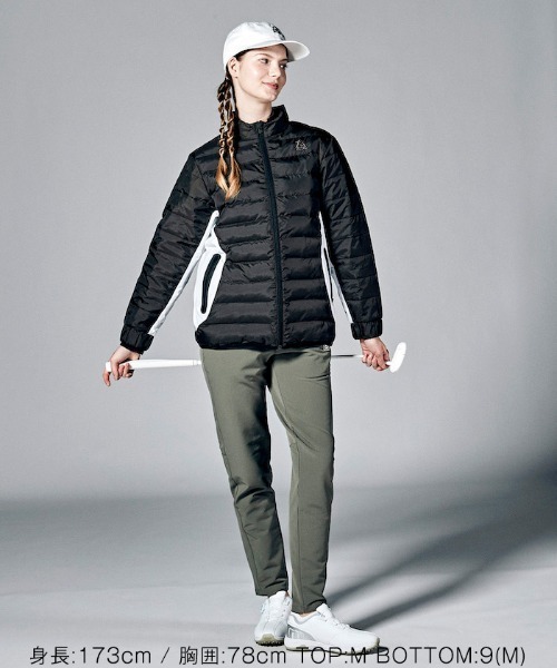 MUNSINGWEAR(マンシングウェア)の「『ENVOY 3 COLORS PENGUIN』HEATNAVIはっ水中わたブルゾン(ブルゾン・レディース・ピンク/ブラック・XL/L/M)」の5枚目の写真