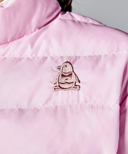 MUNSINGWEAR(マンシングウェア)の「『ENVOY 3 COLORS PENGUIN』HEATNAVIはっ水中わたブルゾン(ブルゾン・レディース・ピンク/ブラック・XL/L/M)」の9枚目の写真