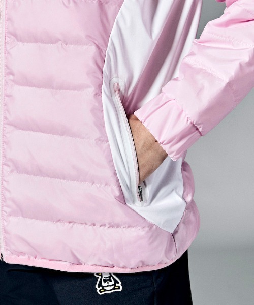 MUNSINGWEAR(マンシングウェア)の「『ENVOY 3 COLORS PENGUIN』HEATNAVIはっ水中わたブルゾン(ブルゾン・レディース・ピンク/ブラック・XL/L/M)」の10枚目の写真