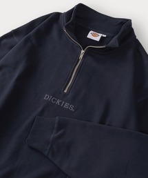 【DICKIES／ディッキーズ】ワンポイント刺繍ハーフジップスウェット/プルオーバー/ビッグシルエット