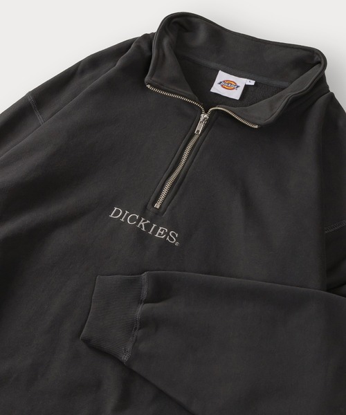 Dickies(ディッキーズ)の「【DICKIES/ディッキーズ】ワンポイント刺繍ハーフジップスウェット/プルオーバー/ビッグシルエット(スウェット・メンズ・ブラウン/アッシュグレー/ブラック/ネイビー・M/L/XL)」の2枚目の写真