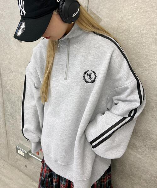 WC（ダブル シー）の「ハーフジップ2ラインスウェット（スウェット・レディース・ブラック/グレー/ピンク/グリーン・FREE）」の16枚目の写真