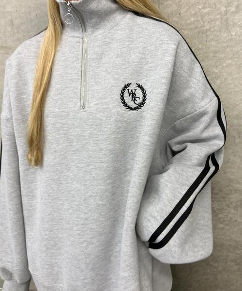 WC（ダブル シー）の「ハーフジップ2ラインスウェット（スウェット・レディース・ブラック/グレー/ピンク/グリーン・FREE）」の18枚目の写真