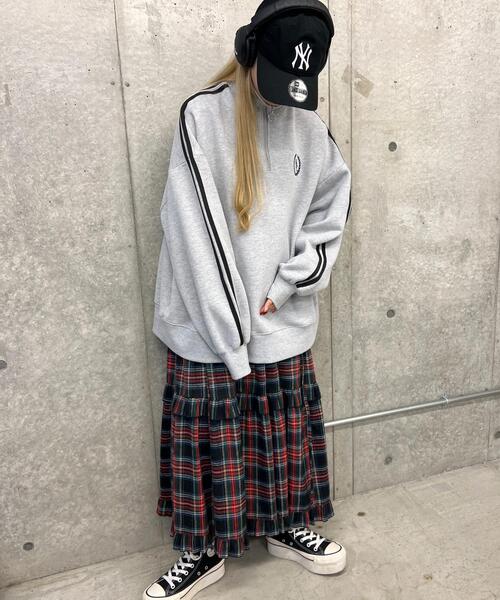 WC（ダブル シー）の「ハーフジップ2ラインスウェット（スウェット・レディース・ブラック/グレー/ピンク/グリーン・FREE）」の20枚目の写真