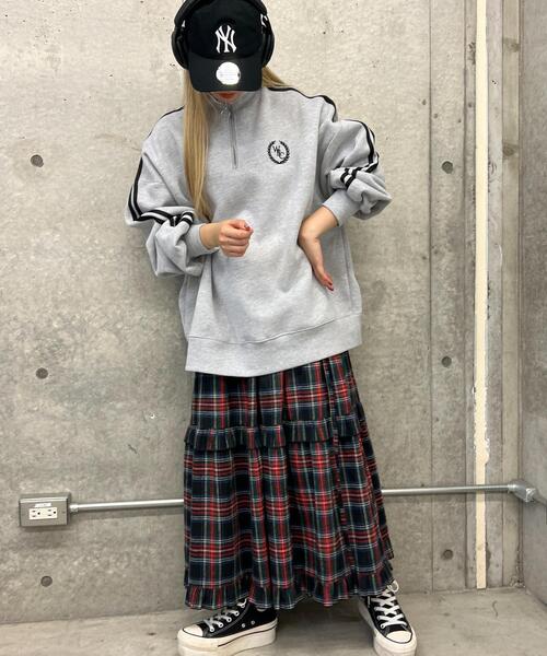 WC（ダブル シー）の「ハーフジップ2ラインスウェット（スウェット・レディース・ブラック/グレー/ピンク/グリーン・FREE）」の21枚目の写真