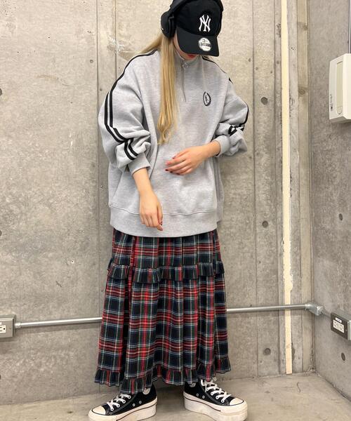 WC（ダブル シー）の「ハーフジップ2ラインスウェット（スウェット・レディース・ブラック/グレー/ピンク/グリーン・FREE）」の22枚目の写真