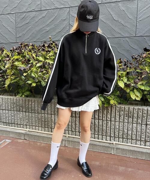 WC（ダブル シー）の「ハーフジップ2ラインスウェット（スウェット・レディース・ブラック/グレー/ピンク/グリーン・FREE）」の11枚目の写真