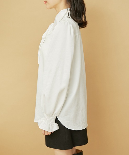 VIS（ビス）の「【2WAY】ロングカラーボウタイブラウス【洗える】（シャツ/ブラウス・レディース・キナリ/オフホワイト・S/M）」の13枚目の写真