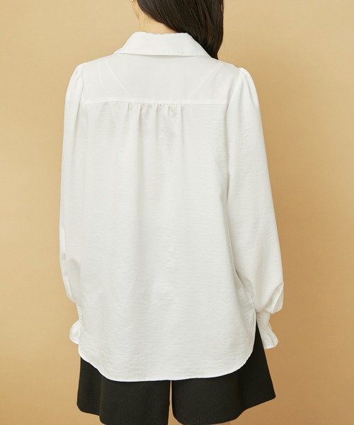 VIS（ビス）の「【2WAY】ロングカラーボウタイブラウス【洗える】（シャツ/ブラウス・レディース・キナリ/オフホワイト・S/M）」の14枚目の写真