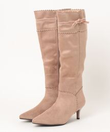 【MUUM】 フラワーカットロングブーツ