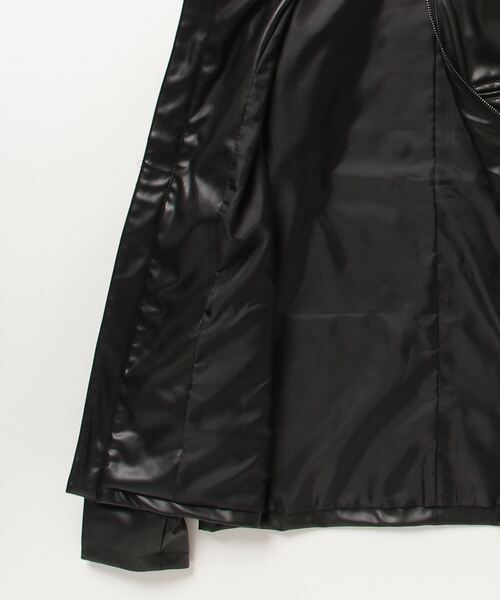 Magine(マージン)の「【SELECT】IR:SYNTHETIC LEATHER SINGLE RIDERS BLOUSON:シンセティック レザー シングルライダースブルゾン(ライダースジャケット・メンズ・ブラウン/ブラック・M/L/XL)」の4枚目の写真