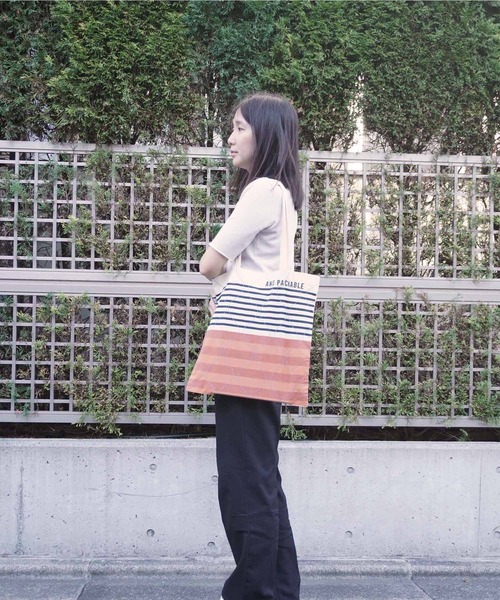 GLOBAL FORME CONCRETE（グローバルフォルムコンクリート）の「【AND PACKABLE】TB キルトトートバッグ（トートバッグ・メンズ・ナチュラル/マルチ/ネイビー/グレー・FREE）」の9枚目の写真