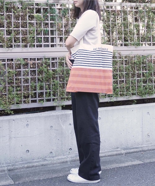 GLOBAL FORME CONCRETE（グローバルフォルムコンクリート）の「【AND PACKABLE】TB キルトトートバッグ（トートバッグ・メンズ・ナチュラル/マルチ/ネイビー/グレー・FREE）」の10枚目の写真
