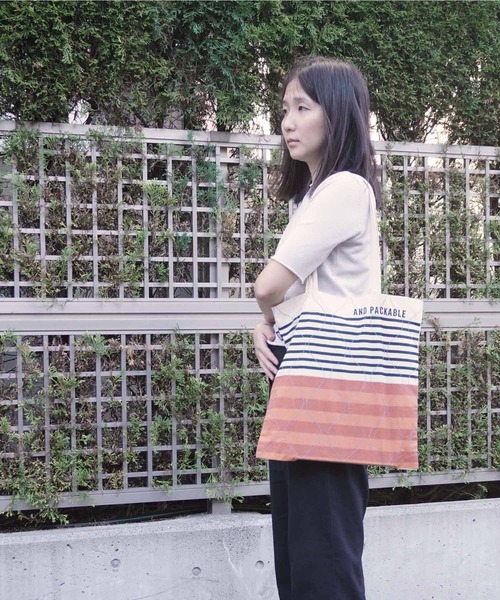 GLOBAL FORME CONCRETE（グローバルフォルムコンクリート）の「【AND PACKABLE】TB キルトトートバッグ（トートバッグ・メンズ・ナチュラル/マルチ/ネイビー/グレー・FREE）」の21枚目の写真