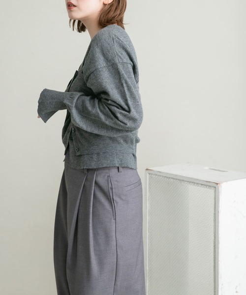 KBF（ケイビーエフ）の「マルチビスチェSETカーディガン（カーディガン/ボレロ・レディース・ベージュ/ブラウン/チャコールグレー・ONE）」の11枚目の写真