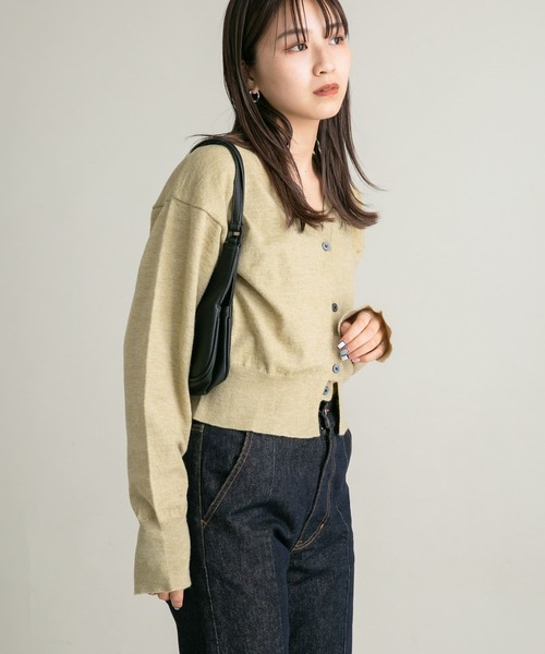 KBF（ケイビーエフ）の「マルチビスチェSETカーディガン（カーディガン/ボレロ・レディース・ベージュ/ブラウン/チャコールグレー・ONE）」の17枚目の写真