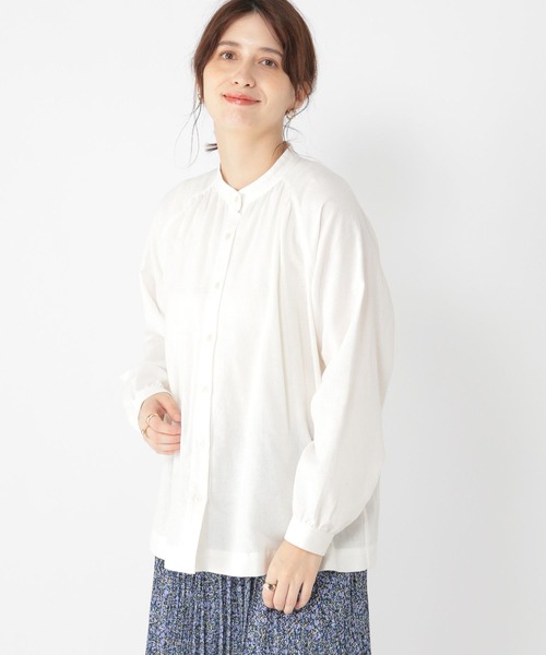 ARMEN シングルガーゼバンドカラーシャツ ARMEN シングルガーゼ バンドカラーロングシャツ | Select Shop
