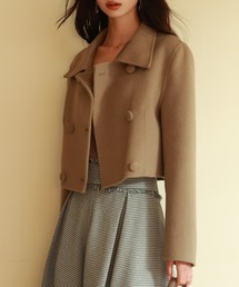 SAISON DE PAPILLON（セゾンドパピヨン）の「ダブルボタンショート丈チェスターコート（ピーコート）」