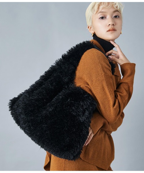 Settimissimo（セッティミッシモ）の「フェイクファー トートバッグ（トートバッグ・レディース・ブラック/ベージュ・FREE）」の8枚目の写真