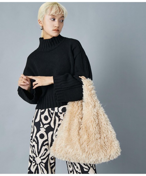 Settimissimo（セッティミッシモ）の「フェイクファー トートバッグ（トートバッグ・レディース・ブラック/ベージュ・FREE）」の14枚目の写真