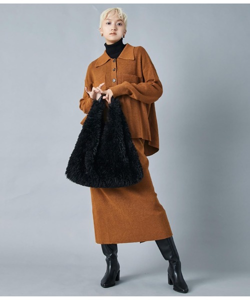 Settimissimo（セッティミッシモ）の「フェイクファー トートバッグ（トートバッグ・レディース・ブラック/ベージュ・FREE）」の12枚目の写真